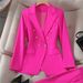 Retro Tailored Blazer & Slim Trousers Set – 2025 Korean-Inspired Office Aesthetic In 16 Colors | Stretch Ponte Fabric With Houndstooth Option_ecoleips.com