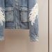 Women's Winter Denim Jacket Korean Style Beaded Lapel Cotton Coat_ecoleips.com