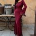 Voya Voya Autumn/Winter Women's Clothing: Solid Color Round Neck Long Sleeve Tie-Waist Chinese Style Dress,_ecoleips.com