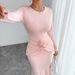 Knitted Dress For Women Slim Fit One Piece Formal New_ecoleips.com