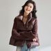 girl 25 Winter New Knitted Patchwork Down Jacket Women, Short Style, 90% White Duck Down, Stand Collar, Slimming Thick Coat_ecoleips.com