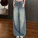 High-Waisted Floor-Length Jeans For Women Sparkling Rhinestones Luxurious Feel Perfect For Autumn_ecoleips.com