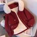 girl Parker Jacket For Women 2025 Autumn Winter New Fashion Loose Fit Fleece Lined Thickened Casual Petite Cotton Coat_ecoleips.com