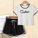 Women's Clothing Short Sleeved Short Top T Shirt Casual Sports Shorts Two Piece Suit For Women_ecoleips.com