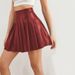 PU Pleated Summer Sexy Short Elegant High Waist Leather Skirt Style_ecoleips.com