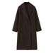 Fashion Classic Double-breasted Loose Soft Long Coat Wool Jacket_ecoleips.com