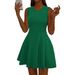 Women's Clothing Elegant A Line Sleeveless Tank Cocktail Party Dress_ecoleips.com