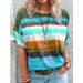 Aria Basics Aria Basics 's Best-selling Foreign Trade Clothing, 2021 New Summer European And American Gradient Color-blocking Women's_ecoleips.com