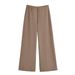 Women's Pin-Detail Sleeveless Top & Wide-Leg Pants Set – Minimalist Texture, Artistic Patchwork (Polyester, Monochrome, Summer Elegance)_ecoleips.com