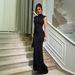 Elegant Fashionable Evening Dress For Women Round Neck Slim Fit Short Sleeve Trailing Dress Bestseller_ecoleips.com
