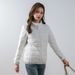 Women's 90-fleece Women's Clothing Stand-up Collar Seamless Glue-pressed Down Jacket Short Light And Thin New Simple Coat_ecoleips.com