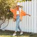 New 2025 European And Style Long-Sleeve Frayed Hole Denim Jacket For Women, American Fashion Trend_ecoleips.com