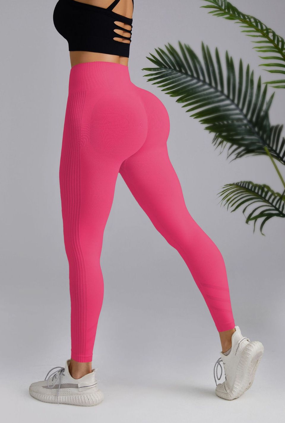 Women's Clothing High Waist Long Nude Yoga Pants Solid Color Breathable Running Sports Pants_ecoleips.com