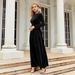 Women's clothing elegant temperament socialite style long dress canary solid color high-grade dress_ecoleips.com