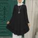 Women's Clothing Spring And Autumn Two Layer Design Shirt Round Neck Solid Color Elegant Holiday Party Top Turkish Robe_ecoleips.com