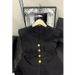 Women's Clothing Fashionable Collar Button Sleeveless Suit Vest Retro Waist Top_ecoleips.com