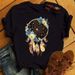 European And American Cross-border Foreign Trade Wholesale Clothing Dreamcatcher Round-neck Plus-size Short-sleeve_ecoleips.com