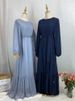 Latest Modern Fashion Ruffle Polka Islamic Clothing Kaftan With Lining Women Muslim Maix Casual Dress Abaya_ecoleips.com