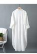 Women's Clothing Spring And Autumn Fashion Oversized Zen-Inspired Shirt – Long Sleeve Relaxed Blouse With Polo Collar (3 Minimalist Colors, S-2XL)_ecoleips.com