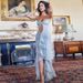Women's Hollow Mesh Lace Long Dress Summer New Irregular Suspender Dress_ecoleips.com
