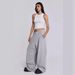 Women's Clothing Retro Gray Casual Sweatpants For Women High Waist Loose Slim Raw Edge Mopping Casual Pants_ecoleips.com