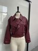 Aria Basics European And American Cross-Border In-Stock Autumn Winter Women's Leather Personality Street PU Turn-Down Collar_ecoleips.com