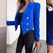 Women's Loose Long Sleeve Cardigan Solid Color Short Suit Jacket Autumn Winter European American Style Foreign Trade Top_ecoleips.com