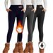 Women's Clothing High Waisted Warm Fleece Lined Leggings Super Soft Stretch Yoga Pants Pocket Casual Pants_ecoleips.com