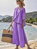 Women's Casual Wide-Legged Striped Printed Pants Set_ecoleips.com