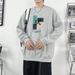 Men's Fleece Lined Crew Neck Sweatshirt Long Sleeve Thick T-Shirt Autumn Winter Hong Kong Style 2023 New Arrival_ecoleips.com