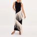 2026 Fashion O Neck Tassel Evening Dress Women's Spring Slim Bodycon Long Dress Summer Sleeveless Tank Bohemian Maxi Dress Mujer_ecoleips.com